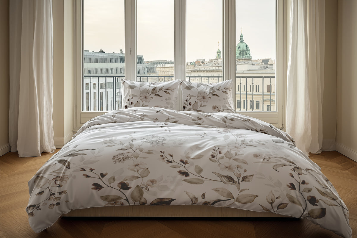 Heckettlane Dekbedovertrek Amara Beige - 100% Katoen-Satijn