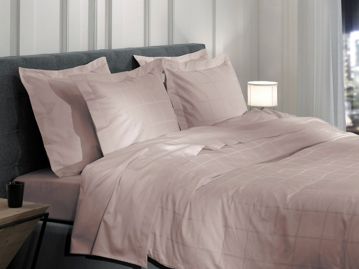 Heckettlane Dekbedovertrek Diamante Rose Tan - 100% Katoen-Satijn