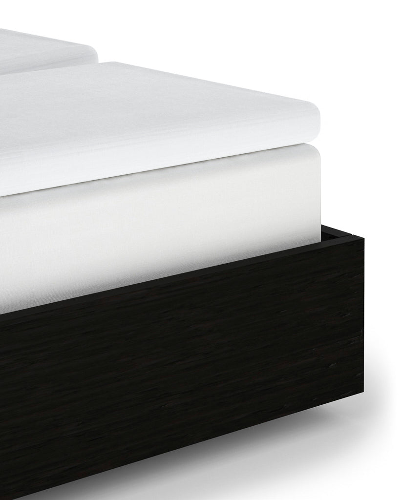 Heckettlane Split-Topper Hoeslaken Elementi White - 100% Katoen-Satijn